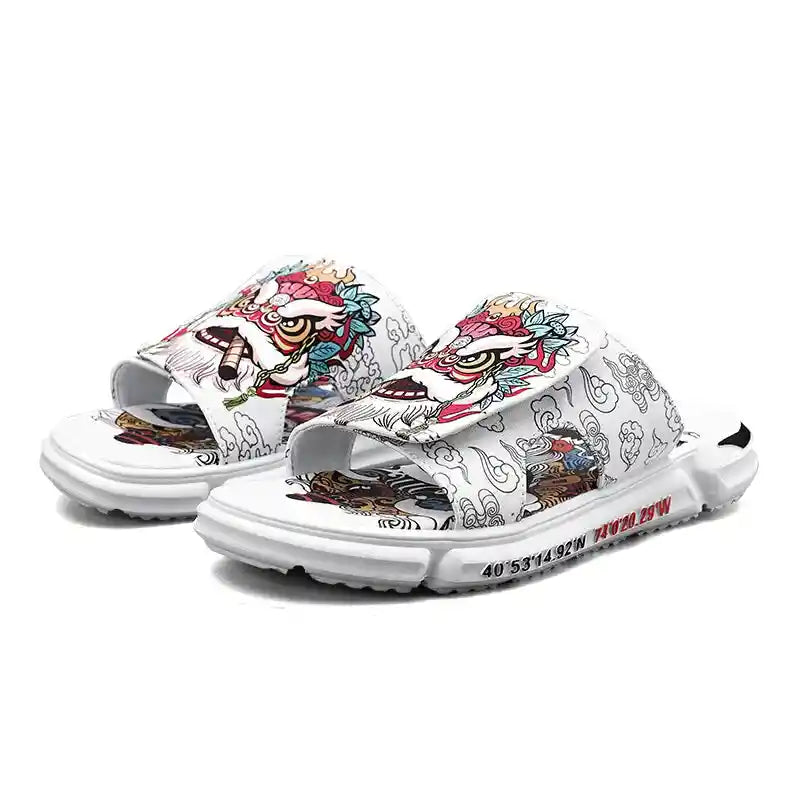 Non Slip Embroidered Leisure Sandals in Inches Euro Size