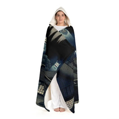 Noriko Hokusai Hooded Sherpa Fleece Blanket One size / Cream