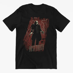 Nosferatu 1922 T Shirt with Max Schreck Design Black / M