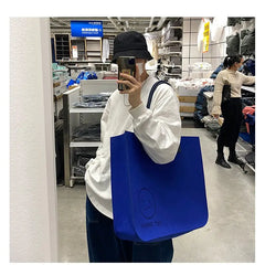 Not Angry Round Handle Bag Blue