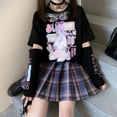 Nylon Cotton Japanese Anime Arm Cover T Shirt