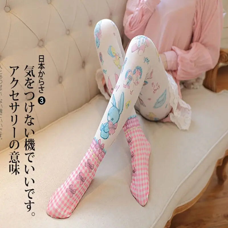 Nylon Multi Fancy Pantyhose for Women