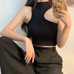 Off Shoulder Bra Knitted Crop Tops for Women