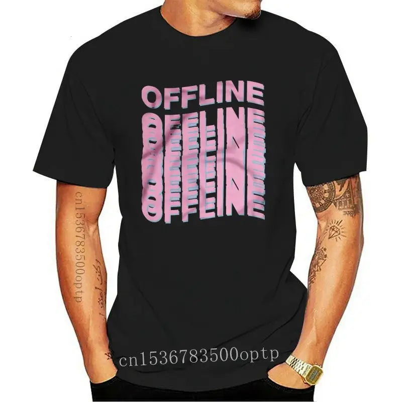 Offline Vaporwave Tumblr Men T-Shirt Retro Palm Sunset