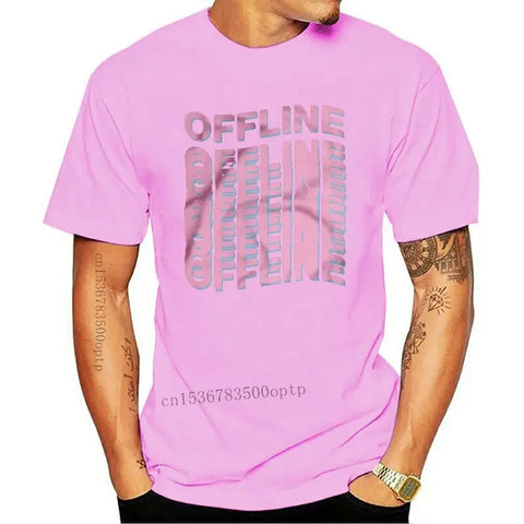 Offline Vaporwave Tumblr Men T-Shirt Retro Palm Sunset