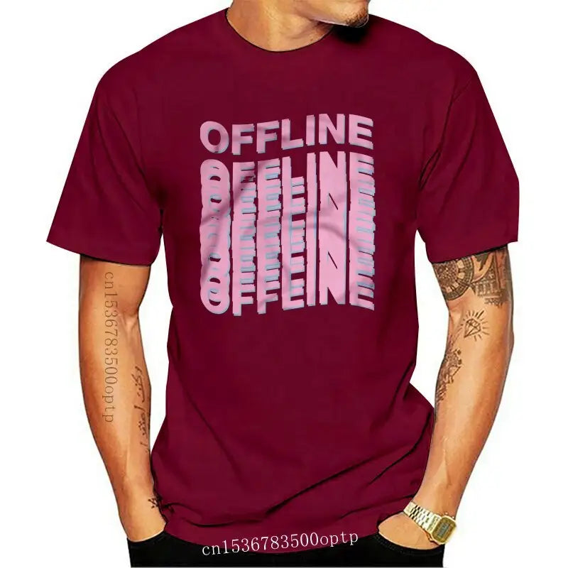 Offline Vaporwave Tumblr Men T-Shirt Retro Palm Sunset