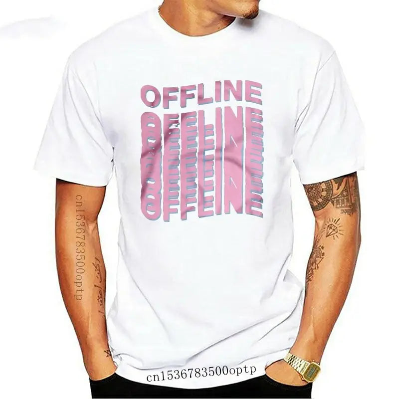 Offline Vaporwave Tumblr Men T-Shirt Retro Palm Sunset