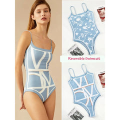 One Piece High Cut Flowers Monokini Swimsuit
