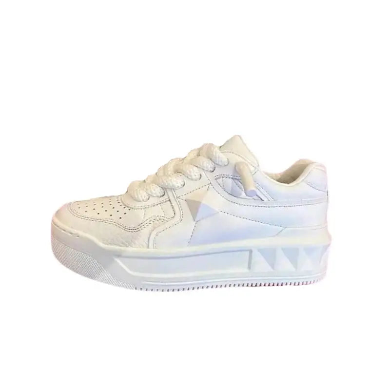 One Stud Saw Platform Sneakers Euro Size White / 36