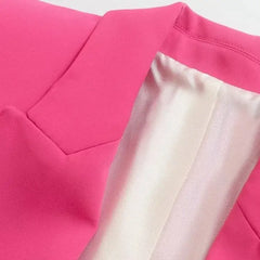 Open Stitching Three Quarter Sleeve Blazer