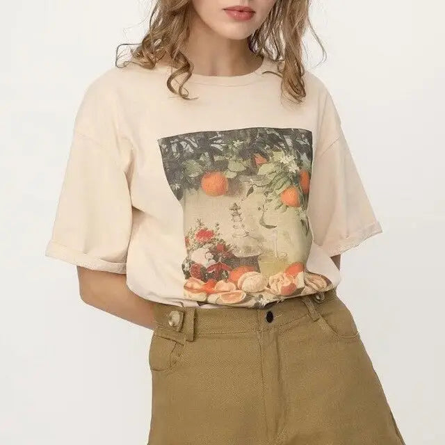 Orange Fruit T-Shirt - Khaki / XS