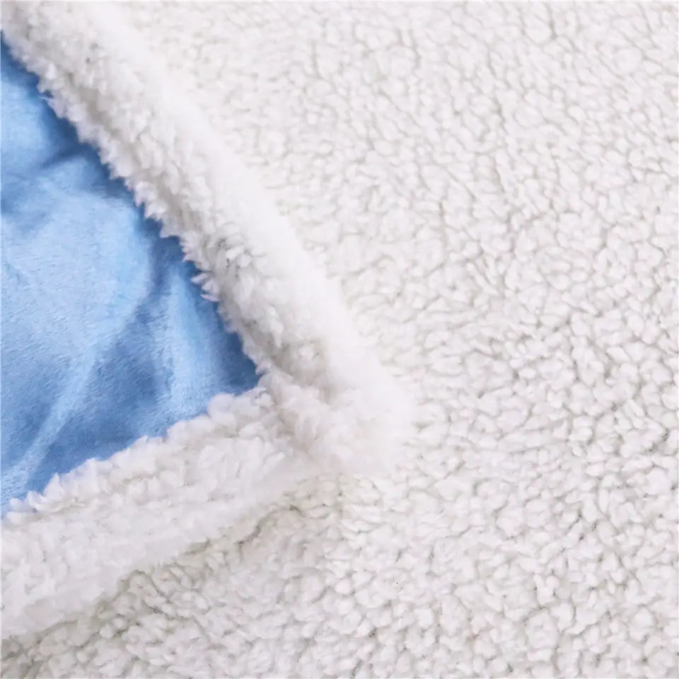 Orca Whale Crescent Moon Blanket