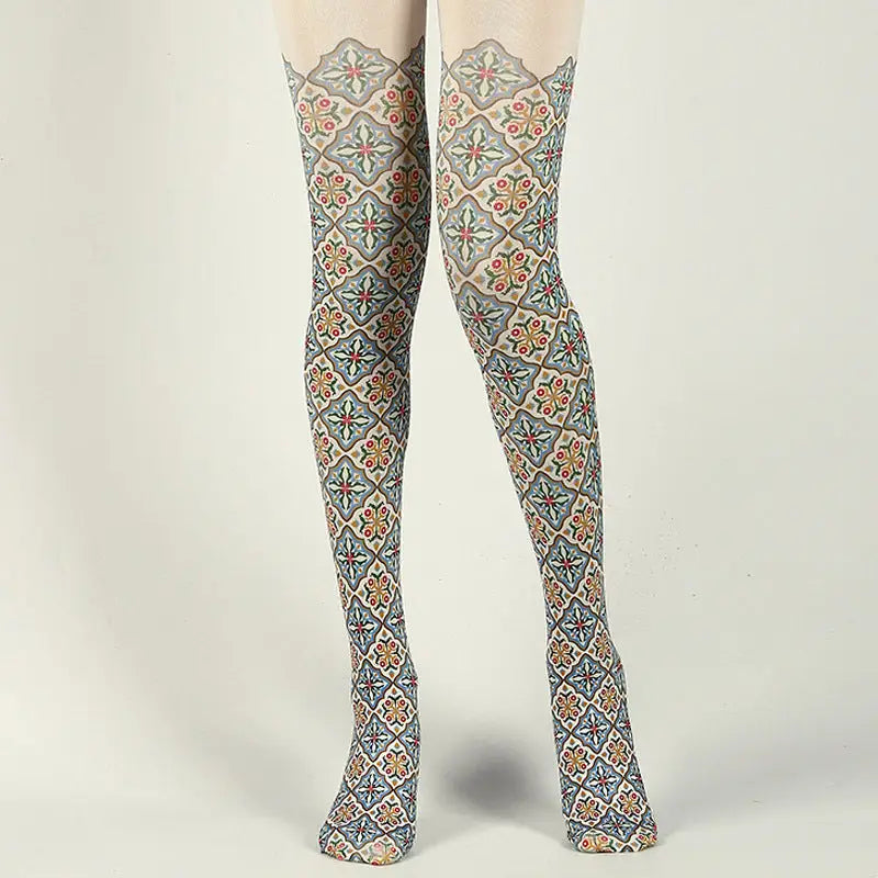 Original Design Patterns Pantyhose Colorful Tights