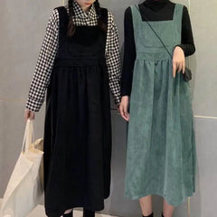 Overall Sleveless Cordury Dress