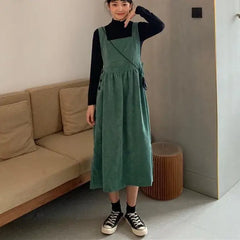 Overall Sleveless Cordury Dress