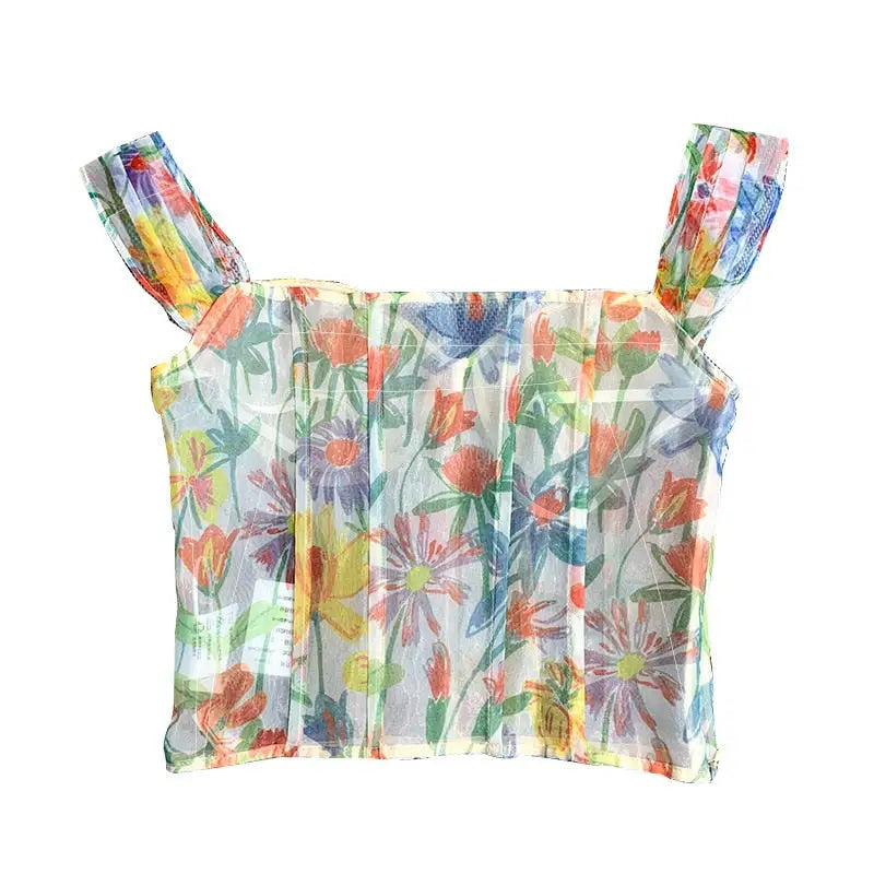 Overbust Floral Corset Top