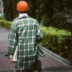 Oversize Asymmetric Plaid Shirt