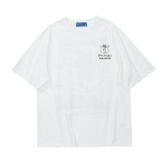 Oversize Cartoon Cat Dual Match T Shirt