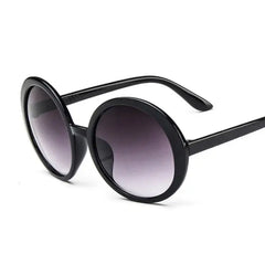 Oversize Colorful Round Sunglasses - Black / One Size
