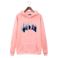 Oversize Hoodie with Dark Style Letters Design Pink / XXL