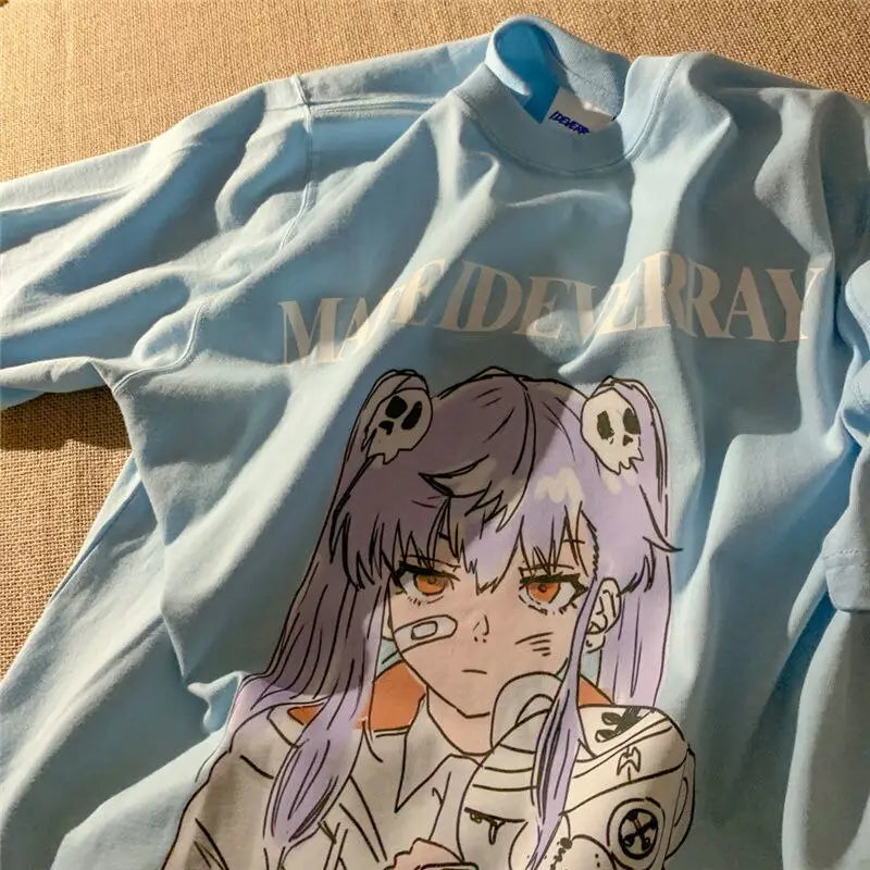 Oversize Made Ideverray Anime T Shirt for Everyday Wear