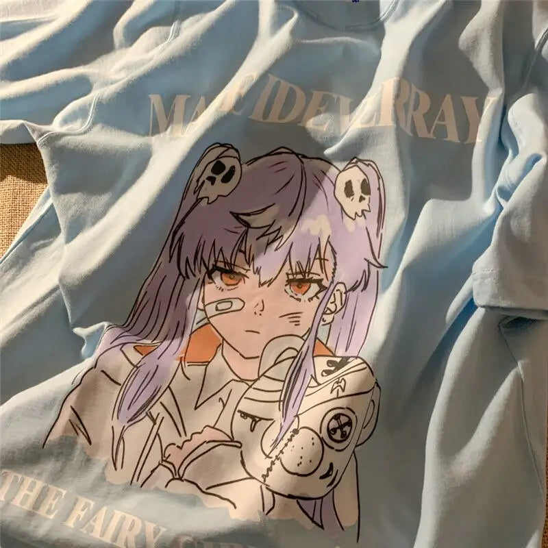 Oversize Made Ideverray Anime T Shirt for Everyday Wear
