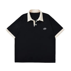 Oversize Short-Sleeved Polo Shirt