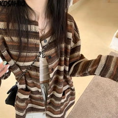 Oversize Striped Cardigan