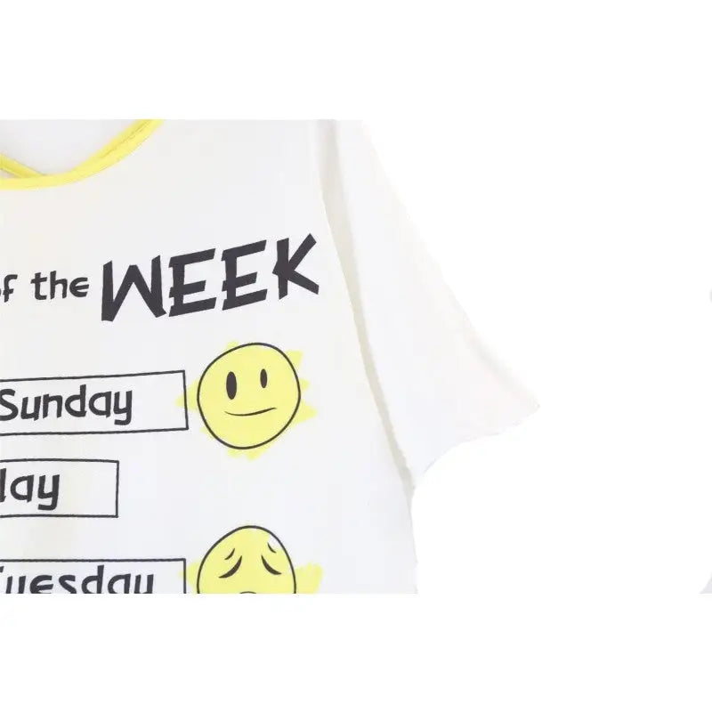 Oversize Women Shirt High-Quality Polyester Week Funny