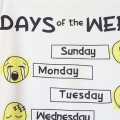 Oversize Women Shirt High-Quality Polyester Week Funny