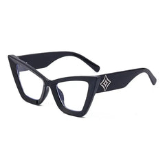 Oversized Cat Eye Glasses for Retro Style Black