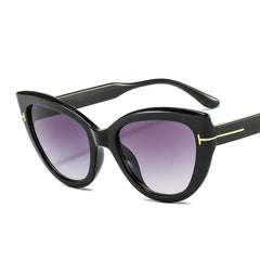 Oversized Cat Eye Gradient Sunglasses for Women Black