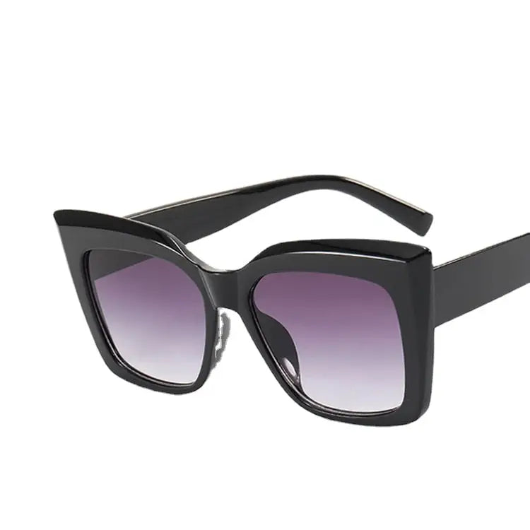 Oversized Cat Eye Sunglasses UV400 Plastic Frame