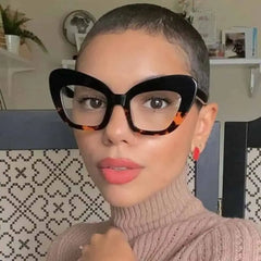 Oversized Cat Eye Vintage Clear Glasses