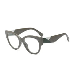 Oversized Cat Eye Vintage Sunglasses for Women Gray Clear