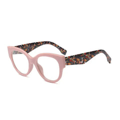 Oversized Cat Eye Vintage Sunglasses for Women Pink Clear
