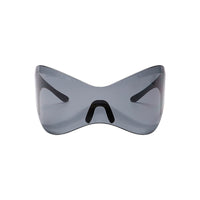 Thumbnail for Oversized Futuristic Sunglasses Rimless - Black / One Size