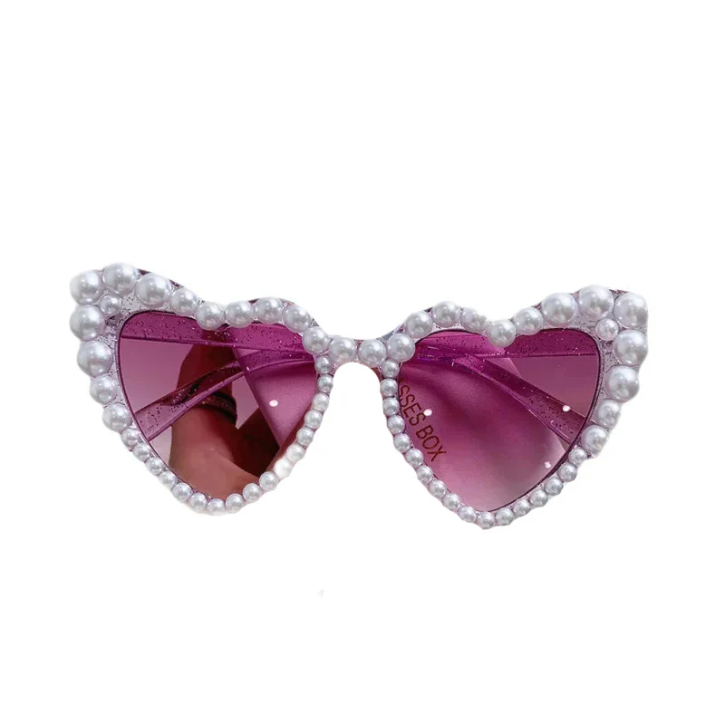 Oversized Heart Pearl Sunglasses for Everyday Style