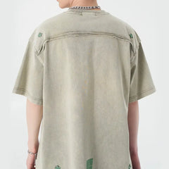 Oversized Inverted Seam T-shirt - T-Shirt