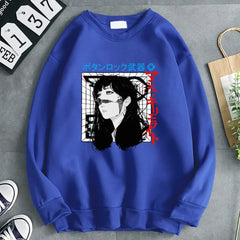 Oversized Japanese Cyberpunk Sweatshirt Long Sleeve Blue / S