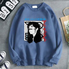 Oversized Japanese Cyberpunk Sweatshirt Long Sleeve Haze