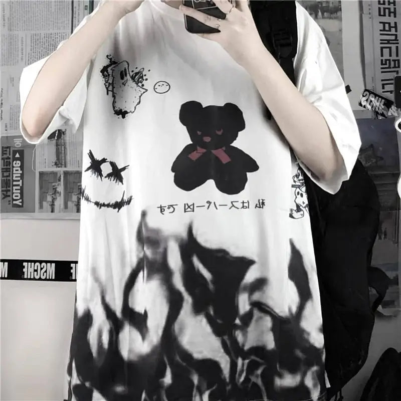 Oversized Japanese Harajuku Bear T-Shirt