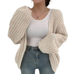 Oversized Knitted Long Sleeve Cardigan Sweater