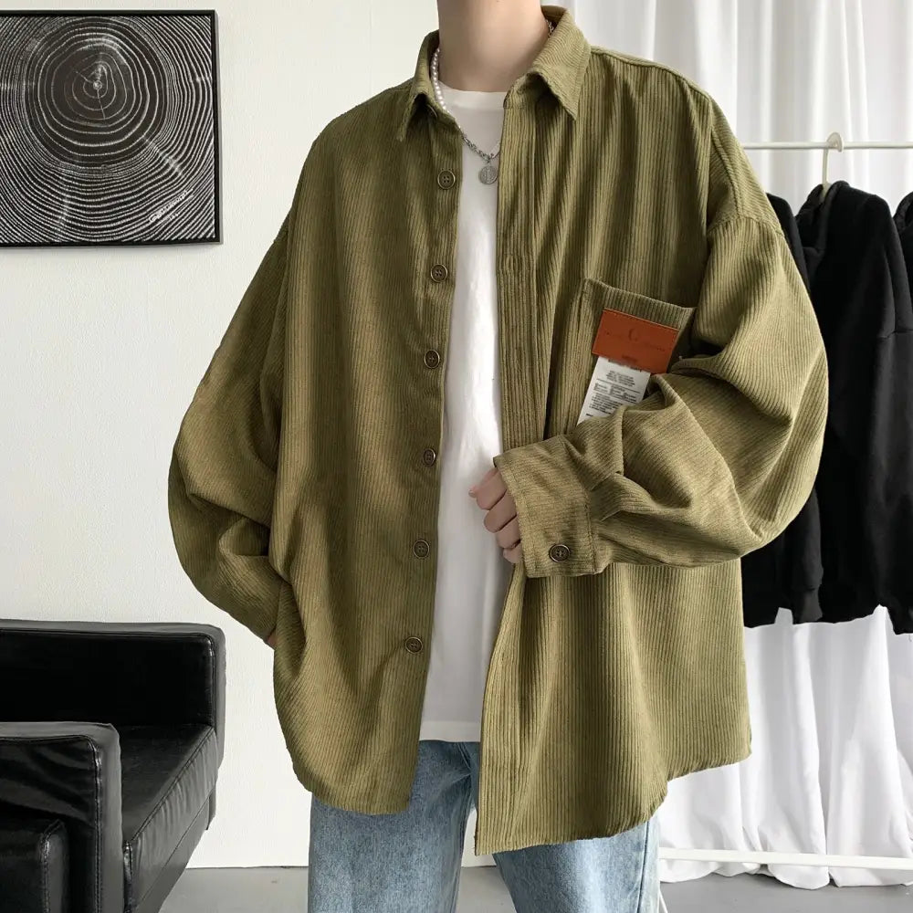 Oversized Korean Style Long Sleeve Shirt