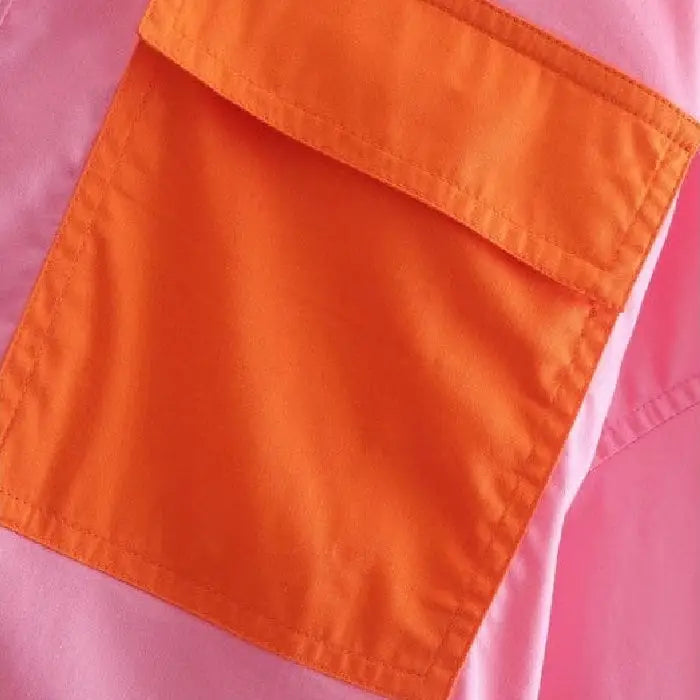 Oversized Long Sleeve Single Row Button Cotton Shirt