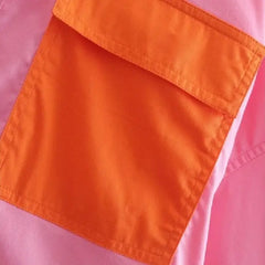 Oversized Long Sleeve Single Row Button Cotton Shirt