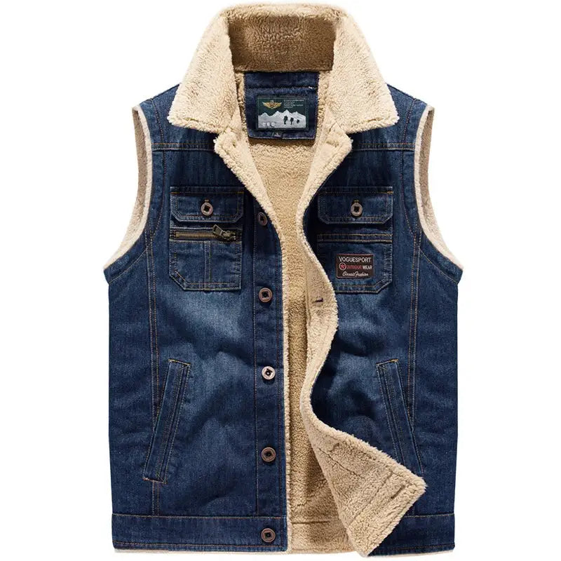 Oversized Loose Warm Denim Vest