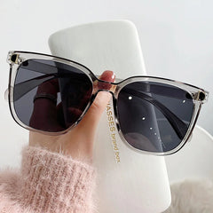 Oversized Retro Square Gradient Sunglasses Gray