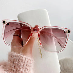 Oversized Retro Square Gradient Sunglasses Pink