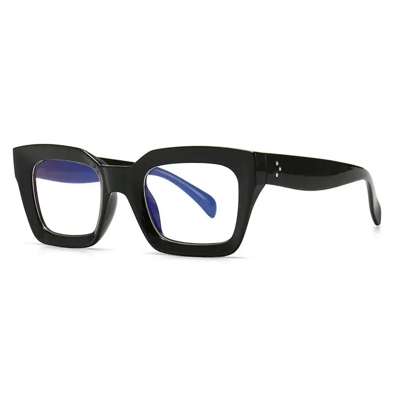 Oversized Retro Square Sunglasses - Black